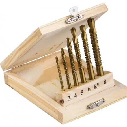 ЗУБР &quot;МАСТЕР&quot;. Сверло фрезеровальное по дереву, тонколистному металлу, 6шт, 3-4-5-6-6.5-8 мм 29965-H6 купить в Урае