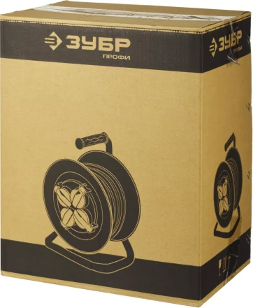 Удлинитель ЗУБР &quot;ПРОФИ&quot; на металл катушке, КГ 3х1,5кв мм, морозостойкий, 4 гнезда, IP44, макс мощность 3500Вт, 30м 55085-30 купить в Урае