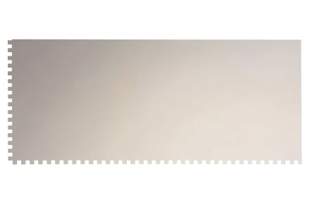 Гладилка из нержавеющей стали, 280 х 130 мм, зеркальная полировка, пластмассовая ручка, зуб 4 х 4 мм Matrix 86780 купить в Урае