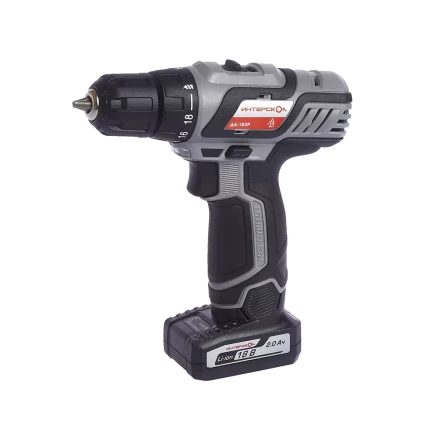 Аккумуляторная дрель-шуруповерт ИНТЕРСКОЛ ДА-18ЭР Li-ion (2 х 2Ач) купить в Урае