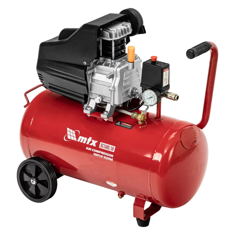 Компрессор воздушный MTX DC1500L/50, 1,5 кВт, 50 л, 210 л/мин 58018 купить в Урае