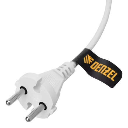 Шнур сетевой Denzel Energy Series, ПВС, 3 м, 2 x 1 мм, с неразборной вилкой, белый, 3 м, 37664 купить в Урае