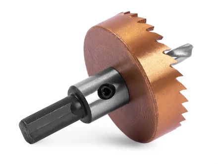 HSS-TiN коронка MESSER 50мм с центр. сверлом и толкающей пружиной для  лист. материала  до 2 мм ц/х купить в Урае