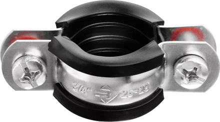 Хомут трубный с гайкой, оцинкованный, 3/4&quot;, 9шт, ЗУБР Мастер 37850-25-29 37850-25-29 купить в Урае