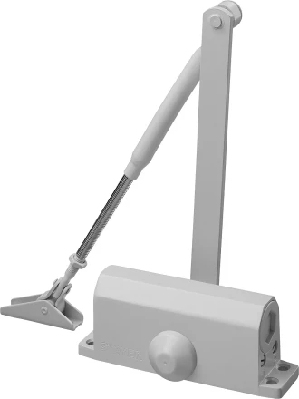 Доводчик дверной STAYER, для дверей массой до 40 кг, цвет белый 37916-50 купить в Урае