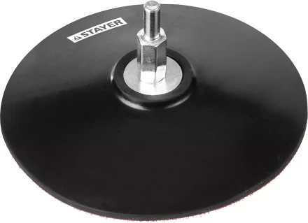 Тарелка опорная STAYER &quot;MASTER&quot; резиновая для дрели, на липучке, d=115мм 35740-115 купить в Урае