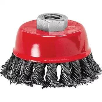 Щетка для УШМ, 75 мм, М14, "чашка", крученая металлическая проволока  MATRIX 74624 купить в Урае