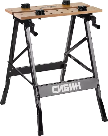 Верстак столярный СИБИН складной, 605х635х780 мм 38723 купить в Урае