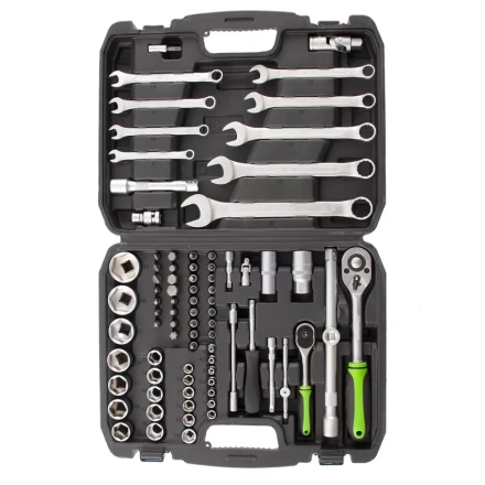 Набор инструмента 83 предмета, 1/2&quot;, 1/4&quot; Сибртех 13500 купить в Урае