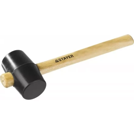 Киянка STAYER резиновая черная с деревянной ручкой, 225г 20505-40 купить в Урае