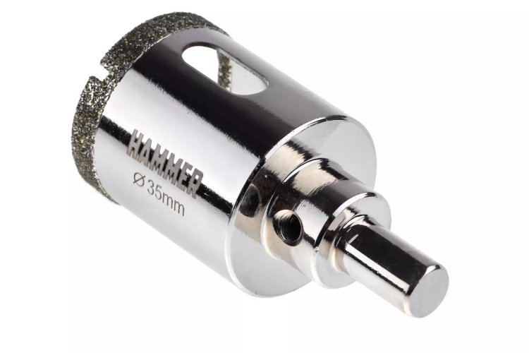 Коронка алмазная HAMMER Ф35мм HEX (DHS 35.0*65/5) купить в Урае