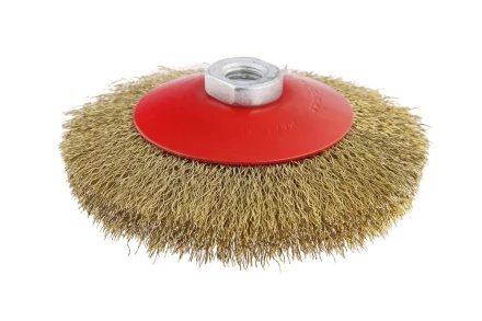 Кордщетка HAMMER тарелка 125мм для УШМ гофрированная латунированная сталь (207-108) купить в Урае
