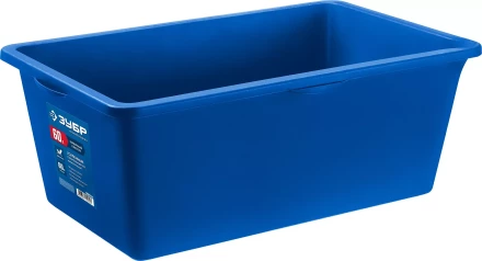 ЗУБР 60 л, первичный высокопрочный пластик, усиленный прямоугольный строительный таз (06096-65) купить в Урае