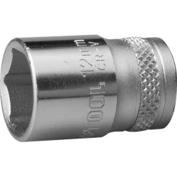 Торцовая головка KRAFTOOL "INDUSTRIE QUALITAT", Cr-V, FLANK, хромосатинированная, 1/4", 12 мм 27815-12_z01