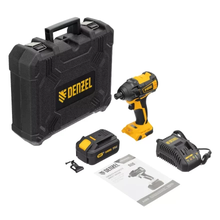 Винтоверт ударный аккумуляторный Denzel 26510 бесщеточный CID-IB-200 18В Li-Ion купить в Урае