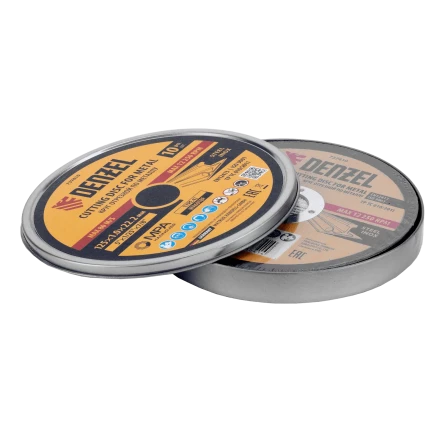 Круг отрезной по металлу Denzel 737610, 125 х 1,0 х 22,2 мм, WA60TBF, набор 10 шт. купить в Урае