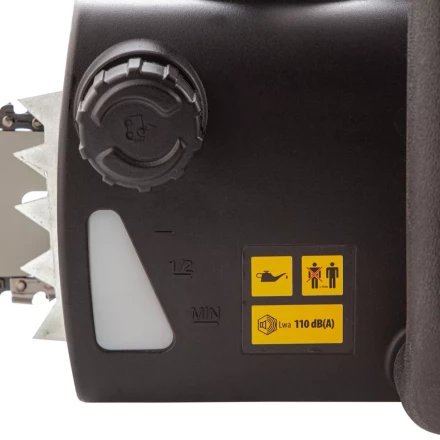 Пила цепная электрическая Denzel EDS-2200 2.2 кВт продольная шина 45 см шаг 3/8 паз 1.3 мм 62 звена 95619 купить в Урае