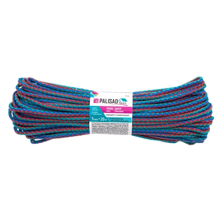 Шнур бельевой полипропиленовый с сердечником, 5 мм L 20 м, цветной, Home Palisad 937135 купить в Урае