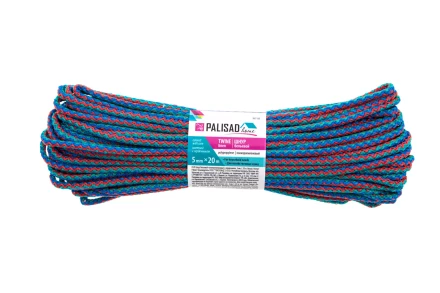 Шнур бельевой полипропиленовый с сердечником, 5 мм L 20 м, цветной, Home Palisad 937135 купить в Урае