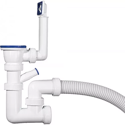 Сифон ЗУБР &quot;МАСТЕР&quot; колбовый для моек и раковин, выпуск - нержавеющая чашка, перелив, отвод для стиральной машины 51869 купить в Урае