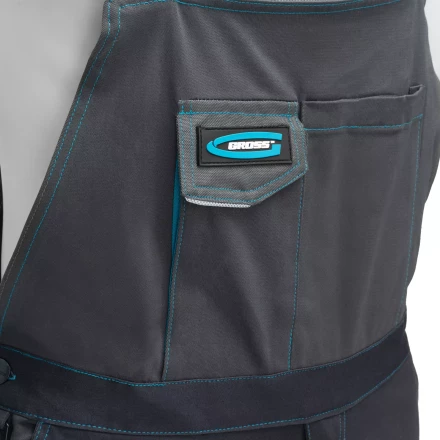 Полукомбинезон профессиональный рабочий Gross 90446, 97% хлопок 3% спандекс, XXXL купить в Урае