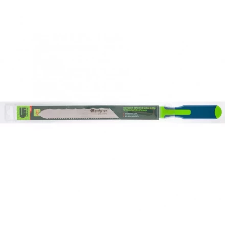 Нож для резки теплоизоляционных панелей 2-стороннее лезвие обрезиненная рукоятка 420мм лезвие-280мм Сибртех 79027 купить в Урае