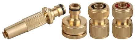 Набор GRINDA &quot;EXPERT&quot; поливочный латунный: наконечник регулируемый, 2 соединителя, адаптер внешний 8-427247_z01 купить в Урае