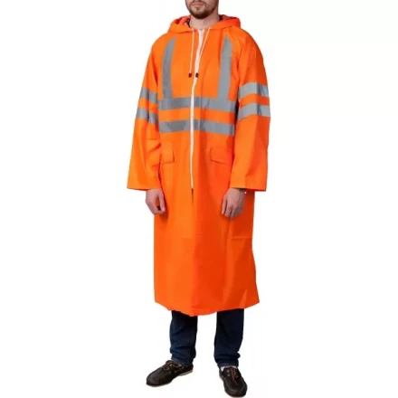 Плащ-дождевик ЗУБР 11617-56, сигнальный цвет, нейлоновый на молнии, размер 56-58 11617-56 купить в Урае