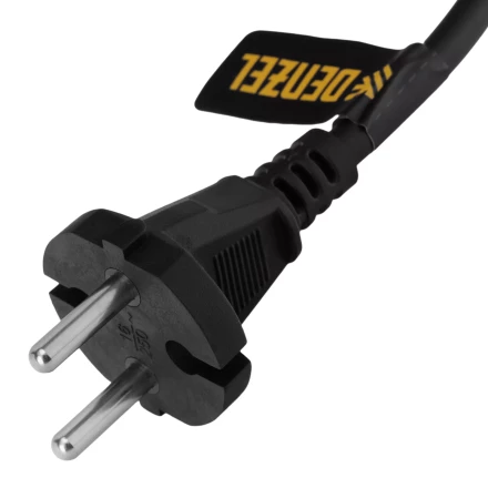 Шнур сетевой Denzel Energy Series, ПВС, 3 м, 2 x 1 мм, с неразборной вилкой, черный, 3 м, 37665 купить в Урае