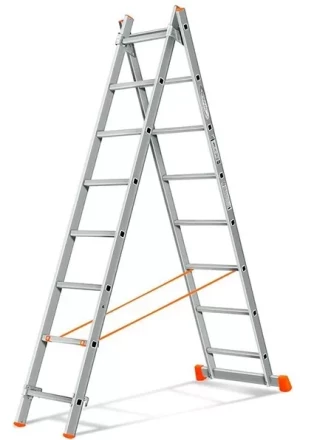 Лестница 2-х секционная алюминиевая 2*8 1013296 купить в Урае