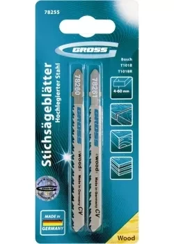 НАБОР ПОЛОТЕН ДЛЯ ЭЛЕКТРОЛОБЗИКА ПО ДЕРЕВУ 2ШТ (T101B+T101BR) GROSS 78255 купить в Урае