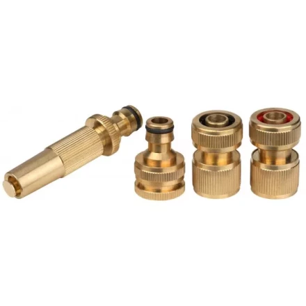 Набор GRINDA полив латун: наконечник, 2 соединителя, адаптер 1/2&quot;-3/4&quot;, 4предм 8-427246 купить в Урае