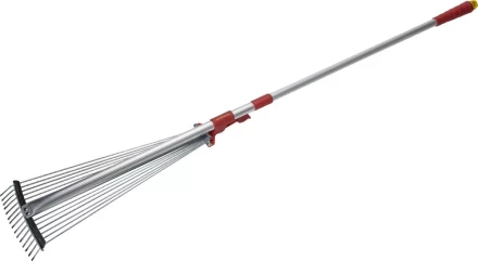 Грабли GRINDA, алюминиевый телескопический черенок, 15 круглых зубцов 421868 купить в Урае