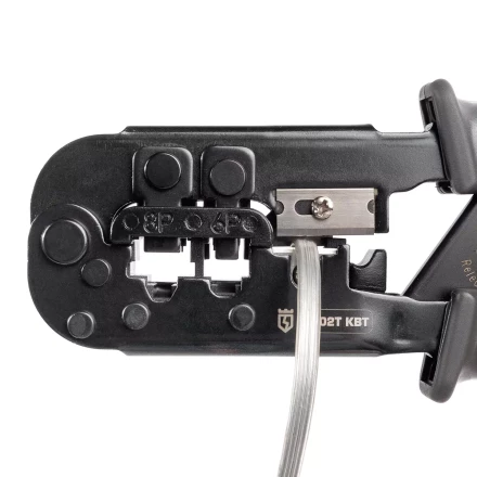 Кримпер многофункциональный КВТ JT-02T с 2 встроенными модулями для обжима RJ-45, RJ-12, RJ-11 (89229) купить в Урае