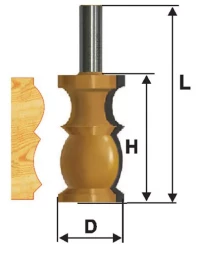 Фреза кромочная фигурная Ф318Х572 мм хвостовик 12 мм 46420