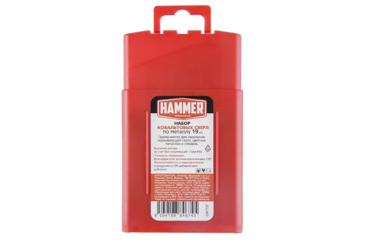 Набор сверл HAMMER No7 19шт. 1,0-10мм купить в Урае