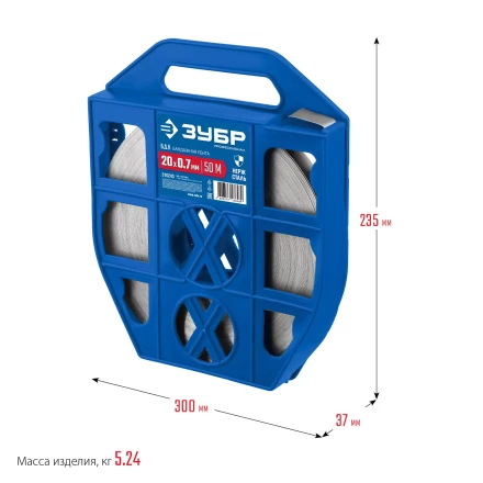 ЗУБР БДЛ, 20 x 0.7 мм, 50 м, бандажная лента нержавеющая, Профессионал (310243) купить в Урае