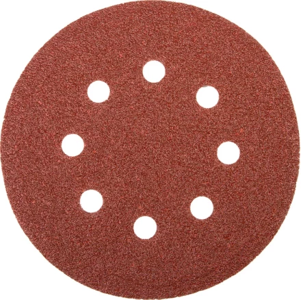 Круг шлифовальный универсальный STAYER &quot;MASTER&quot; из абразивной бумаги на велкро основе, 8 отверстий, Р40, 115мм, 5шт 35450-115-040 купить в Урае