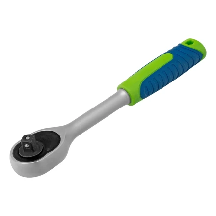 Ключ-трещотка 3/8&quot;, 45 зубьев, с быстрым сбросом, матовый хром Сибртех 14022 купить в Урае