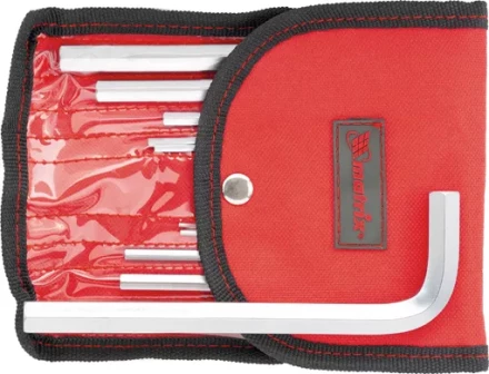 Набор ключей шестигранных имбусовых HEX, 1,5–12 мм, CrV,  10 шт., короткие,  сатин., чехол  MATRIX 12309 купить в Урае