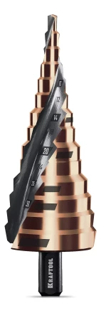 Ступенчатые сверла, сталь c кобальтом, спиральная проточка, 3Т хвостовик 29691-4-39-14 купить в Урае