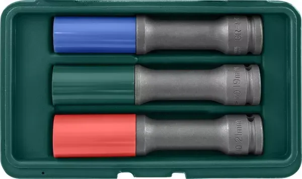 Набор головок торцевых ударных тонкостенных для дисков 1/2"DR 17-19-21мм Jonnesway S18AD4103S 48851 купить в Урае