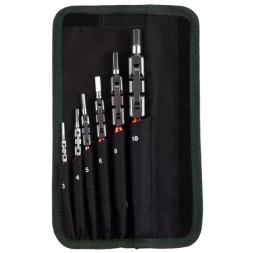 Набор ключей имбусовых KRAFTOOL "INDUSTRIE", Cr-Mo сталь(S2), шарнирная конструкция, HEX, 6шт, в чехле 27450-H6