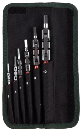 Набор ключей имбусовых KRAFTOOL &quot;INDUSTRIE&quot;, Cr-Mo сталь(S2), шарнирная конструкция, HEX, 6шт, в чехле 27450-H6 купить в Урае