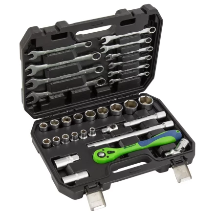 Набор инструментов 32 предмета, CrV, 1/2&quot; Сибртех 13527 купить в Урае