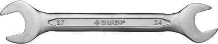 Ключ ЗУБР &quot;МАСТЕР&quot; гаечный рожковый, Cr-V сталь, хромированный, 24х27мм 27010-24-27 купить в Урае