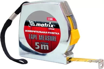 Рулетка Chrom 3 м x 13 мм хромированный корпус  MATRIX 31036 купить в Урае