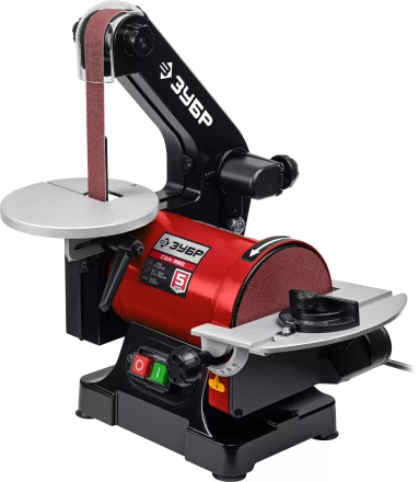 ЗУБР d 125 мм, 25 х 762 мм лента, 350 Вт, тарельчато - ленточный шлифовальный станок (СШЛ-350) купить в Урае