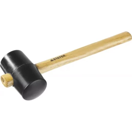 Киянка STAYER резиновая черная с деревянной ручкой, 450г 20505-65 купить в Урае