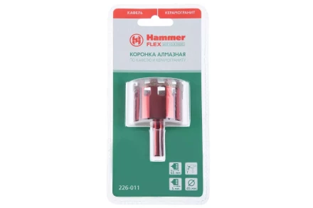 Коронка алмазная HAMMER Ф45мм HEX (DHS 45.0*65/5) купить в Урае